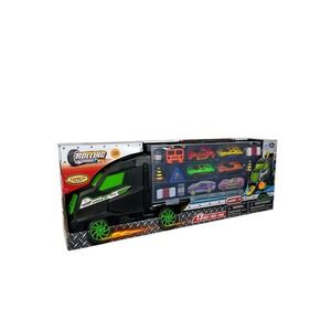 Express Wheels Rolling Thunder 13 Piece Carrier Truck Set with 6 Die-Cast Cars